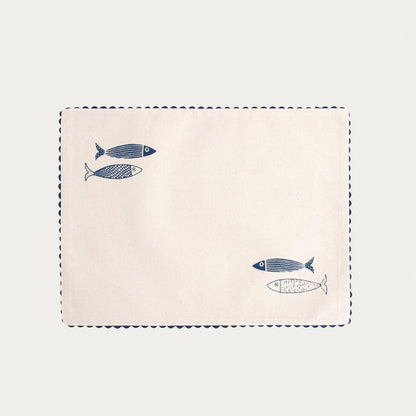 NILGI Cotton Table Mats with Nautical Motif, Set of 2