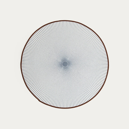 SALADO Cotton Table Mats with Black Pattern - 38cm