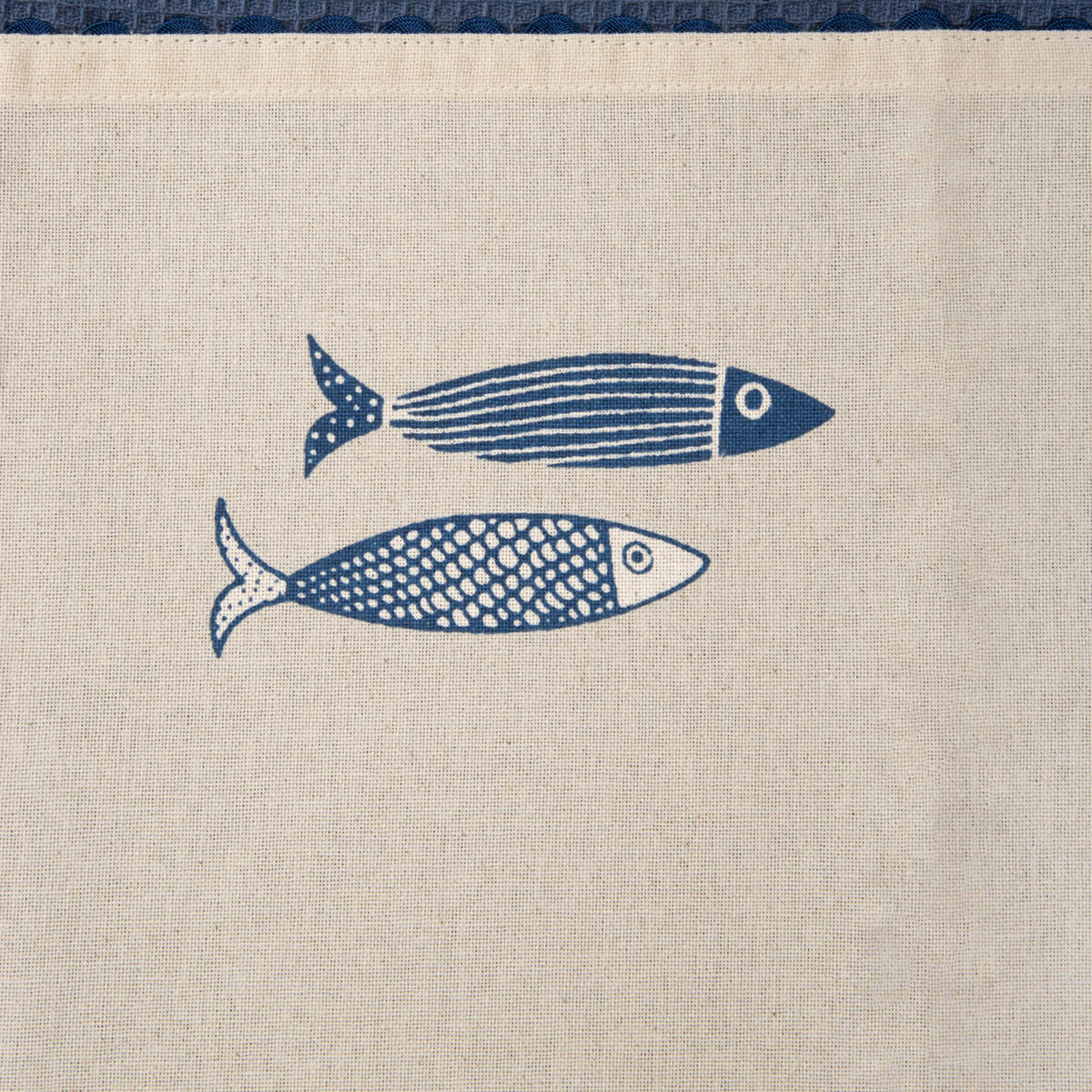Set of 2 Cotton Kitchen Towels with Nautical Motif | NILGI