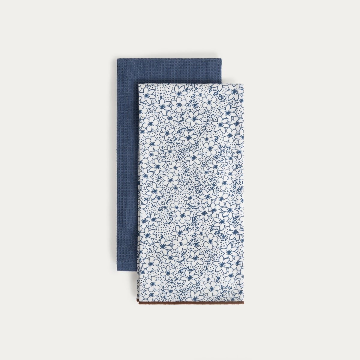 Set of 2 SALADO Cotton Floral Kitchen Towels 45x65cm
