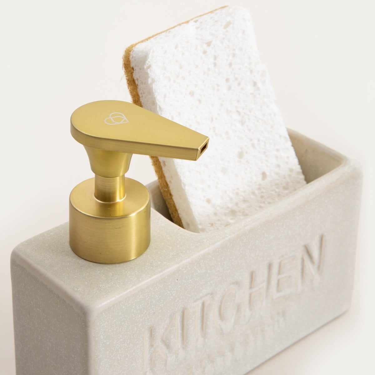 LUTRA Square Cream Soap Dispenser - 17x6.6x15 cm