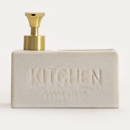 LUTRA Square Cream Soap Dispenser - 17x6.6x15 cm