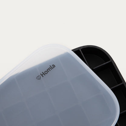 ALCOLE Ice Cube Tray with Lid - Flexible Silicone, 22x13 cm