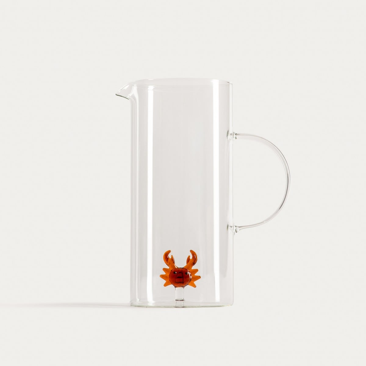 AQUIN Glass Pitcher with Crab Design 1.4L