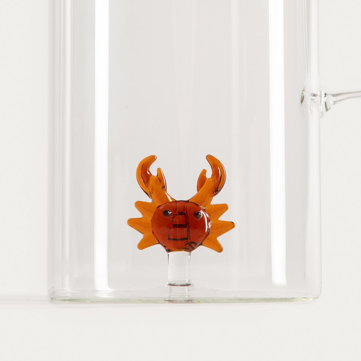 AQUIN Glass Pitcher with Crab Design 1.4L