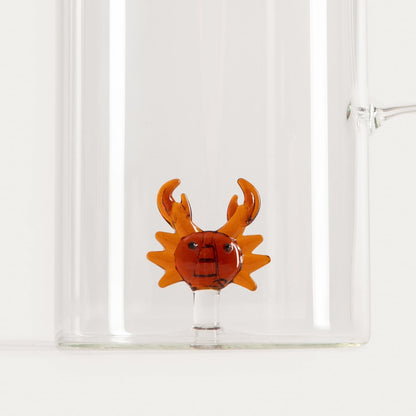 AQUIN Glass Pitcher with Crab Design 1.4L