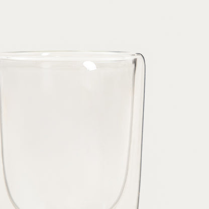 PAWO Double Wall Glass Mug with Cat Figurine 0.35L