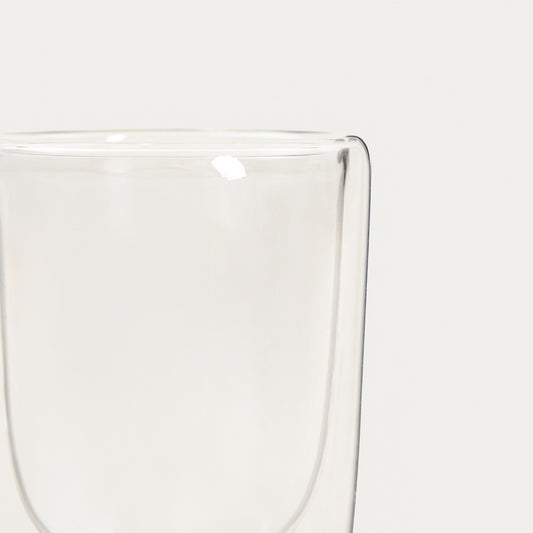 PAWO Double Wall Glass Mug with Cat Figurine 0.35L