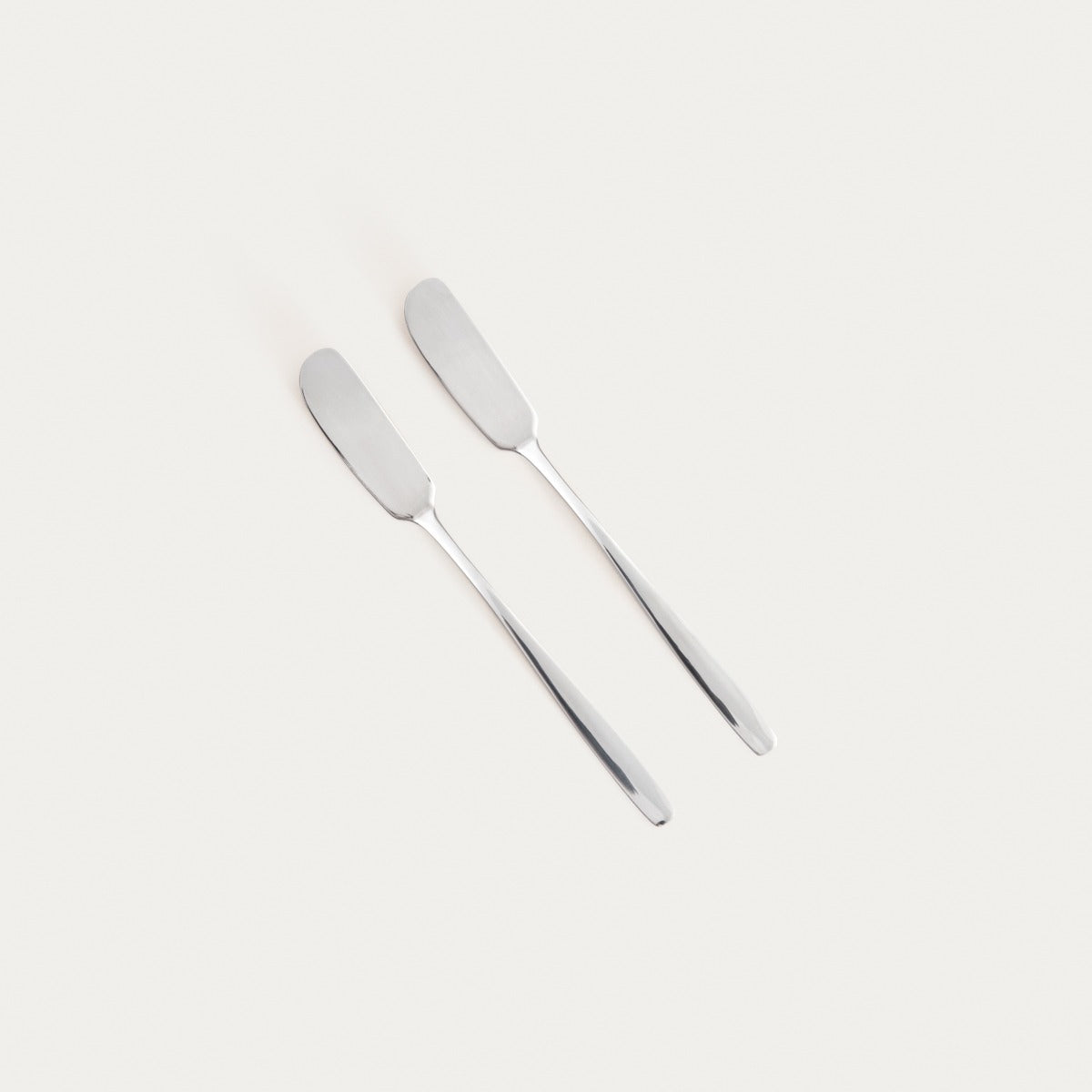 Set of butter knives Set of 2 ABELE Silver Butter Knives 17 cm