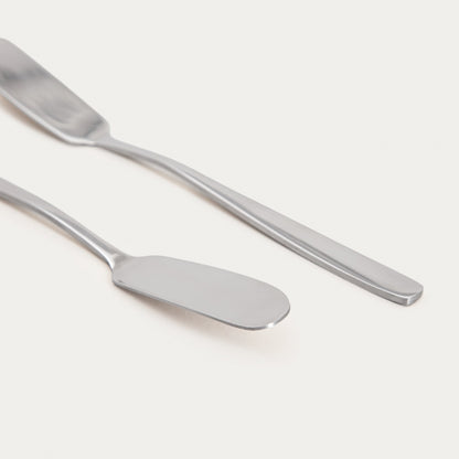 Set of butter knives Set of 2 ABELE Silver Butter Knives 17 cm
