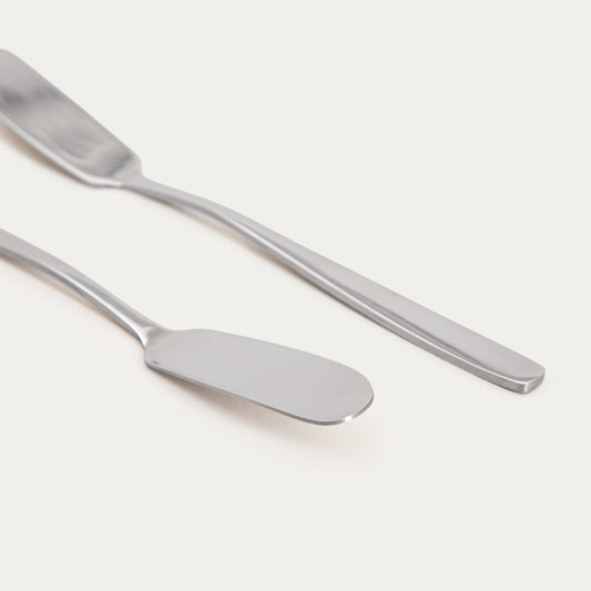 Set of butter knives Set of 2 ABELE Silver Butter Knives 17 cm