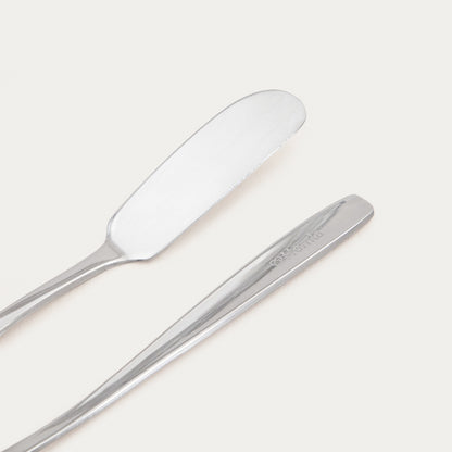 Set of butter knives Set of 2 ABELE Silver Butter Knives 17 cm