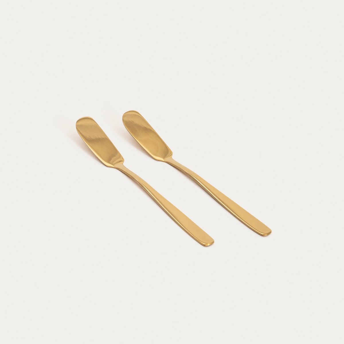 Set of butter knives Set of 2 Gold Butter Knives ABELE 17 cm