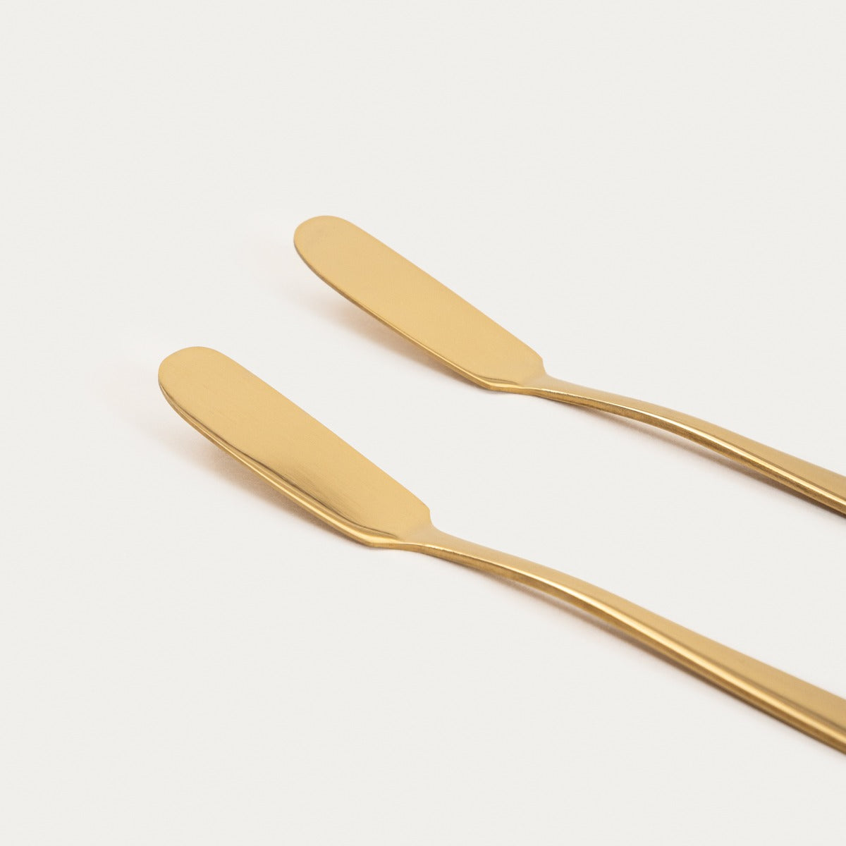 Set of butter knives Set of 2 Gold Butter Knives ABELE 17 cm