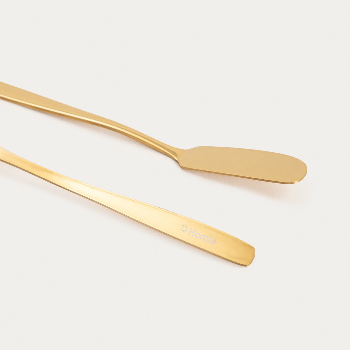 Set of butter knives Set of 2 Gold Butter Knives ABELE 17 cm