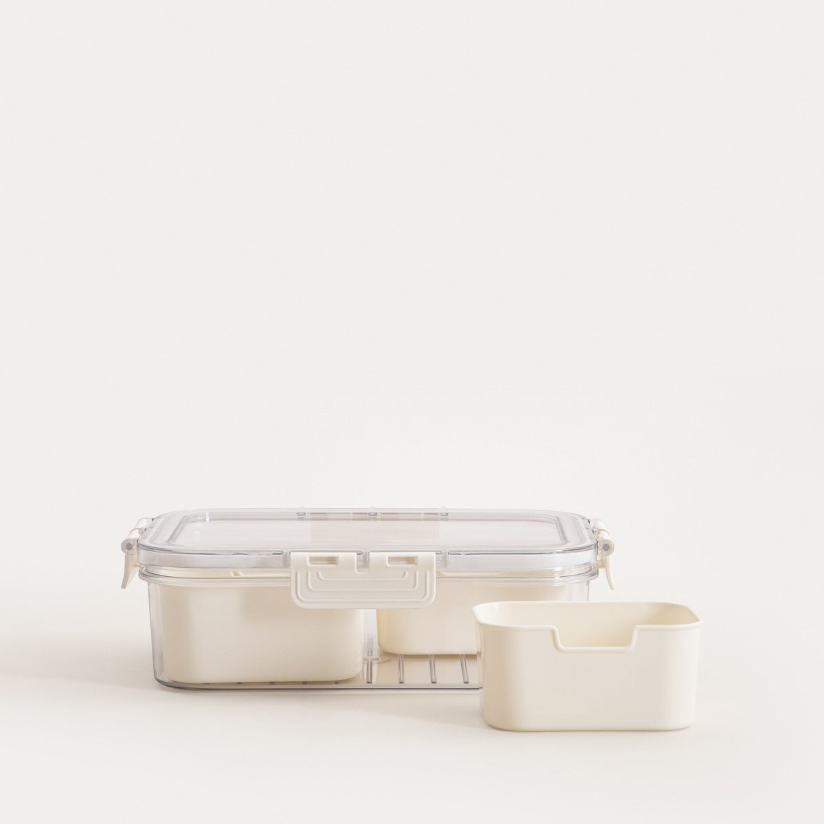 Plastic container Gaspari Rectangular Plastic Container with Two Inserts 23.5x16.5x7 cm
