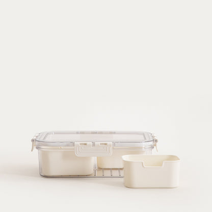 Plastic container Gaspari Rectangular Plastic Container with Two Inserts 23.5x16.5x7 cm