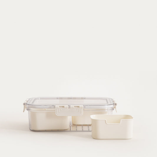 Plastic container Gaspari Rectangular Plastic Container with Two Inserts 23.5x16.5x7 cm