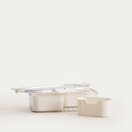 Plastic container Gaspari Rectangular Plastic Container with Two Inserts 23.5x16.5x7 cm