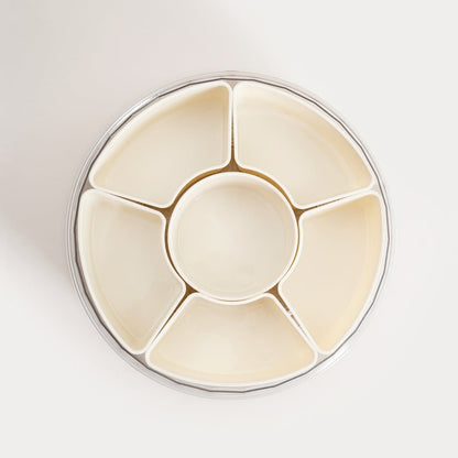 Plastic container Gaspari Round Plastic Container with 6 Inserts 27x7 cm