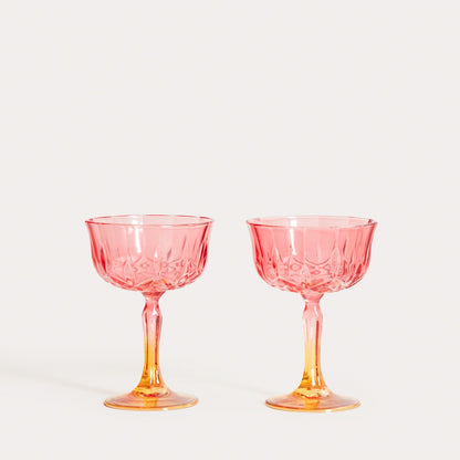 BRILLARE Glass Set Pink-Orange 0.2L