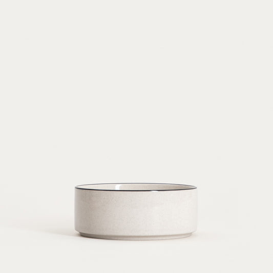 AZRA Ceramic Bowl with Black Rim - 16 cm