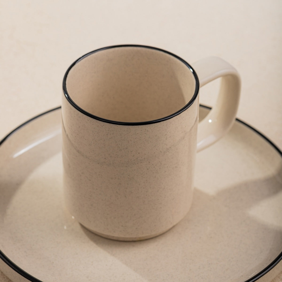AZRA Ceramic Mug with Black Rim 0.3L