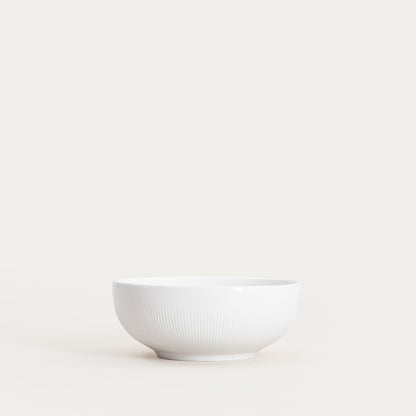DIBBA Ceramic Bowl with Fluted Pattern - 15.5 cm