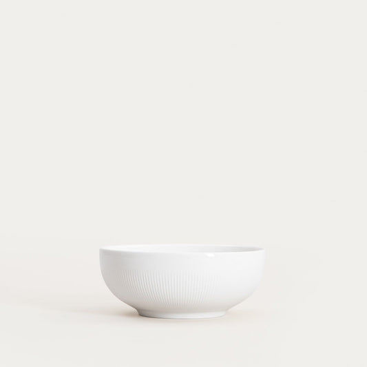 DIBBA Ceramic Bowl with Fluted Pattern - 15.5 cm