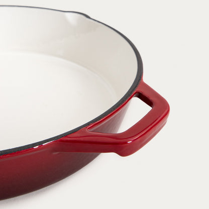ANDREAS Cast Iron Skillet Maroon Ombre 26 cm