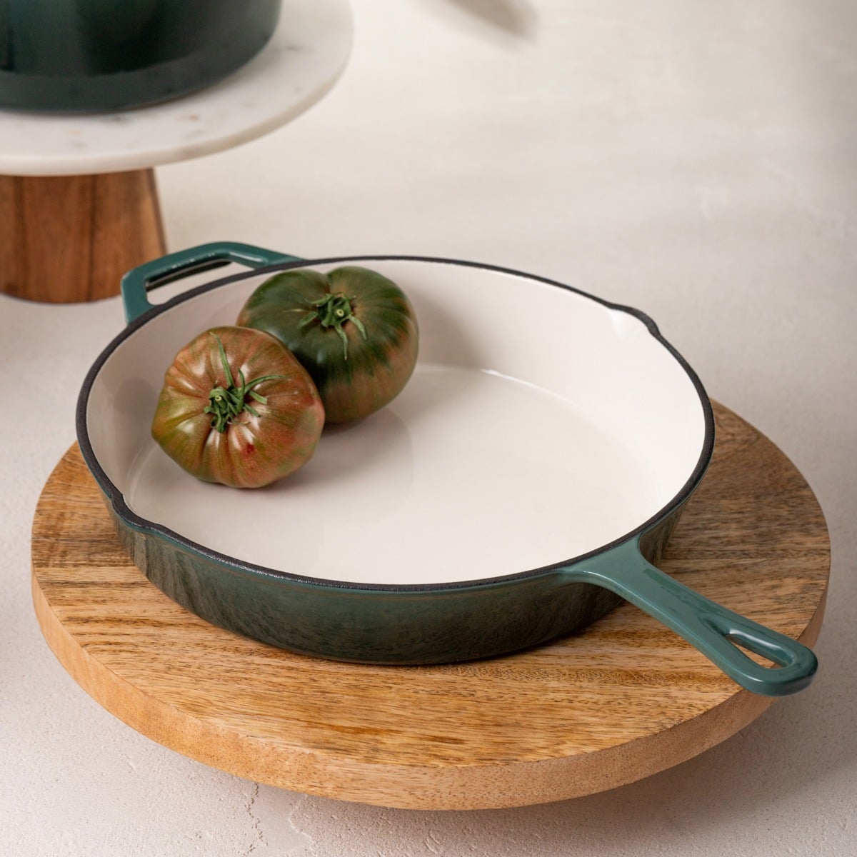 Andreas Cast Iron Skillet 26 cm Green Ombre
