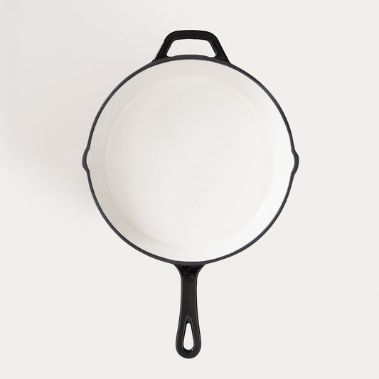 ANDREAS Cast Iron Skillet 26 cm Beige/Black