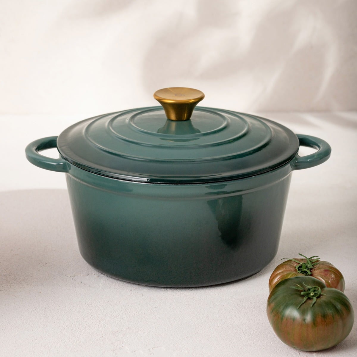 ANDREAS Cast Iron Pot 4L Green Traditional Ombre 26cm