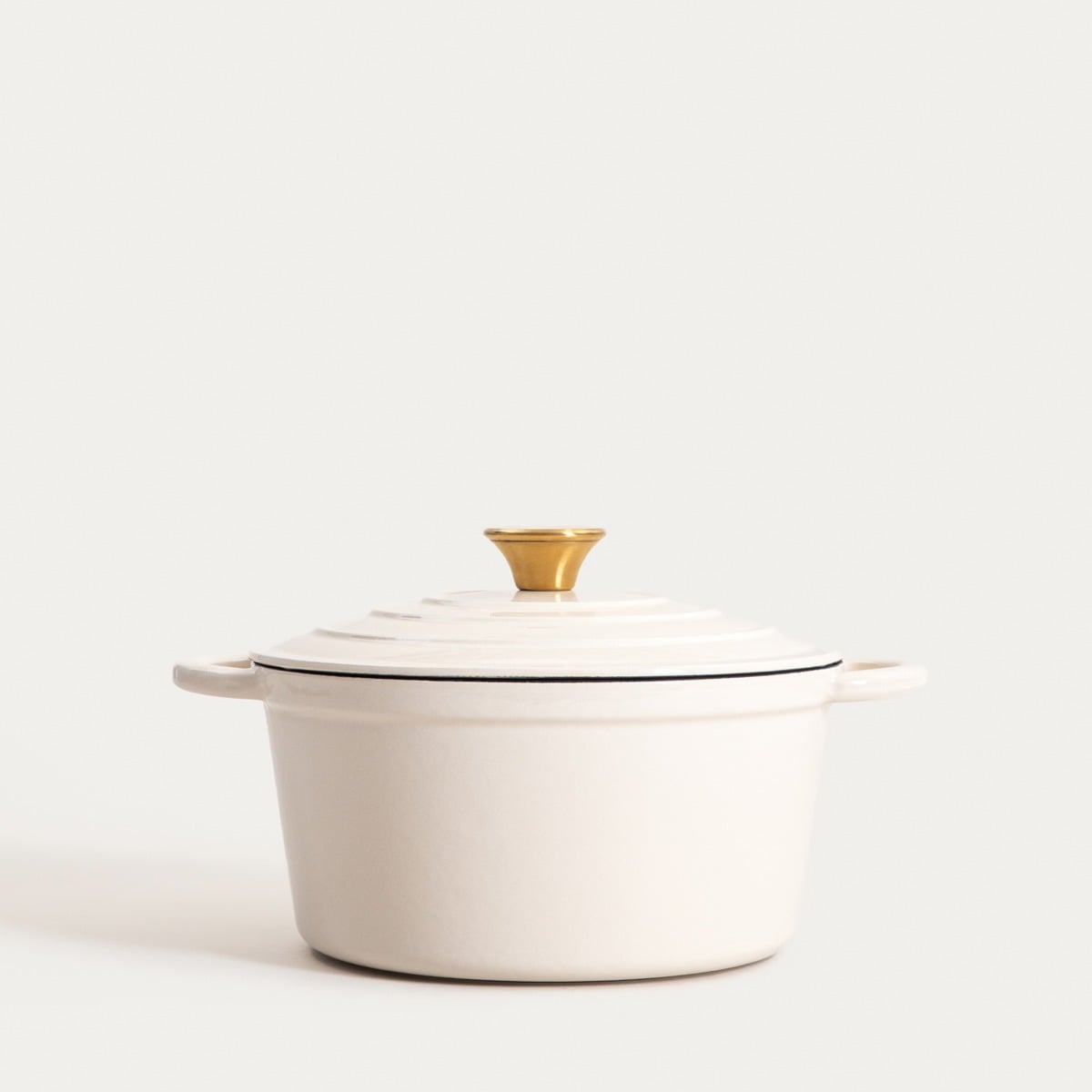 ANDREAS Cast Iron Pot Beige Traditional 24cm 4L