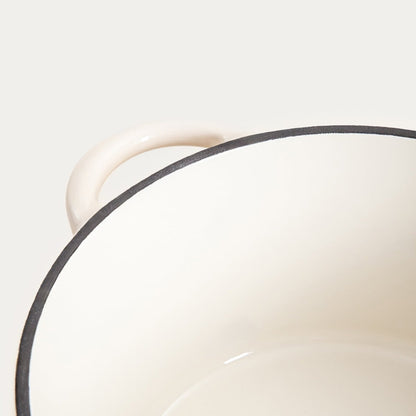 ANDREAS Cast Iron Pot Beige Traditional 24cm 4L
