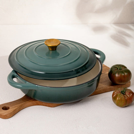 ANDREAS Cast Iron Pot Green Ombre 28cm 2.5L