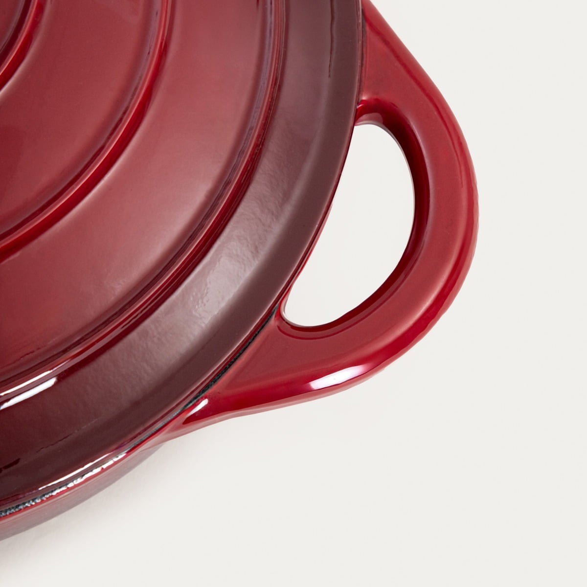 ANDREAS Cast Iron Pot 28cm Maroon Ombre, 2.5L Capacity