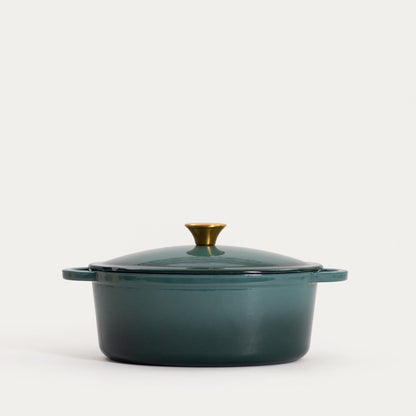 ANDREAS Cast Iron Pot Ombre Green 4.5L
