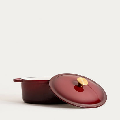 ANDREAS Cast Iron Pot Ombre Maroon 4.5L