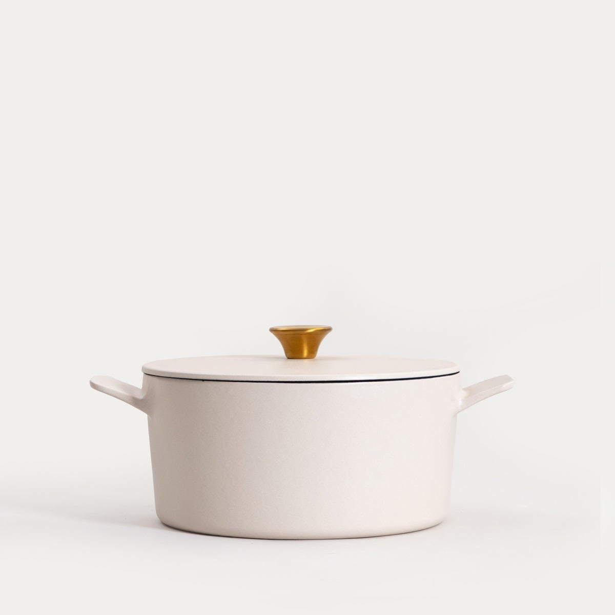 ANDREAS Cast Iron Pot Matte Beige 5L