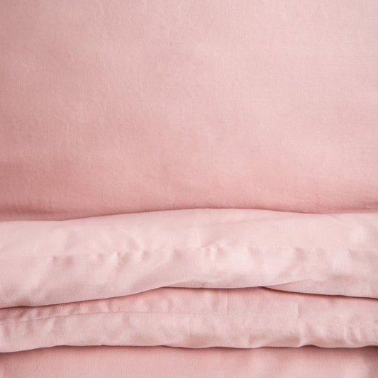 Bed linen set Avelia Pink Satin Viscose Blend Bed Linen Set 160x200 cm