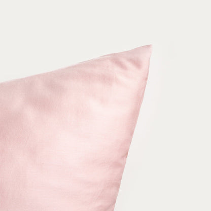 Bed linen set AVELIA Pink Satin Viscose Blend Bed Linen Set 140x200 cm