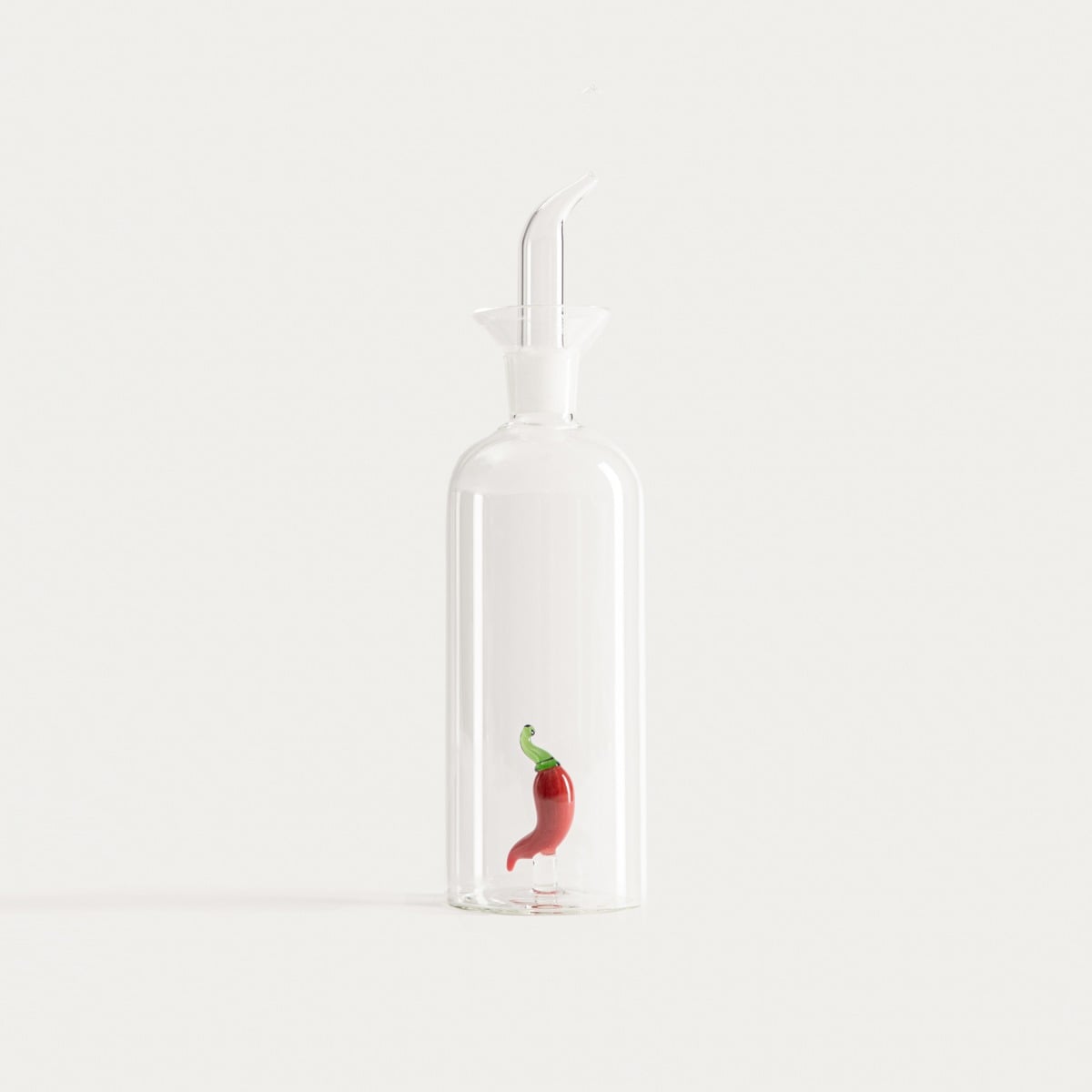 PICARO Olive Oil Bottle with Pepper - 0.4L Glass Dispenser