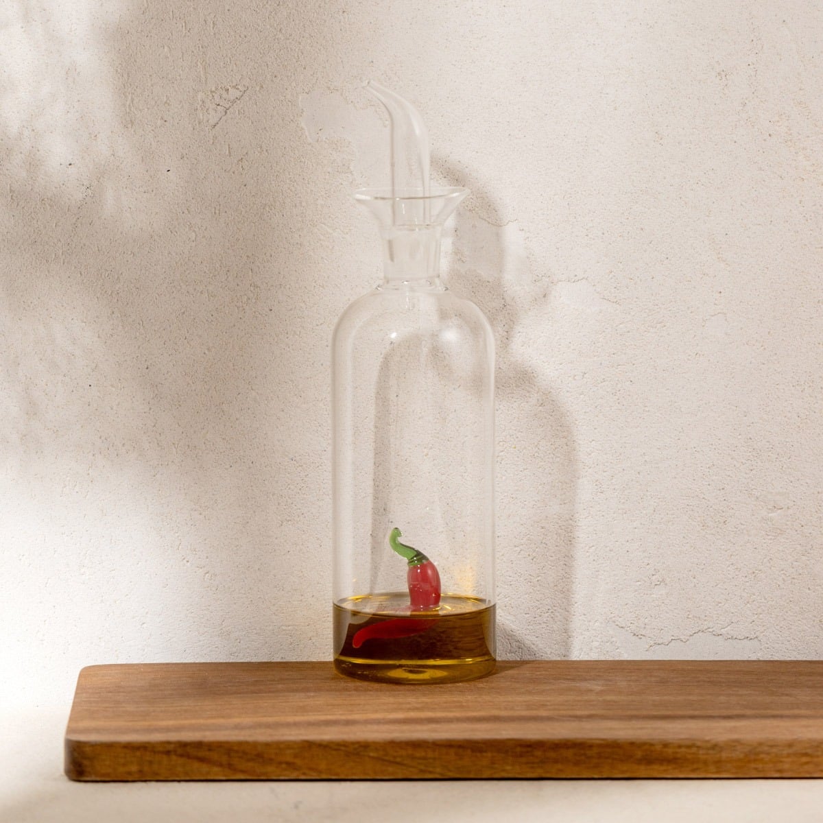 PICARO Olive Oil Bottle with Pepper - 0.4L Glass Dispenser