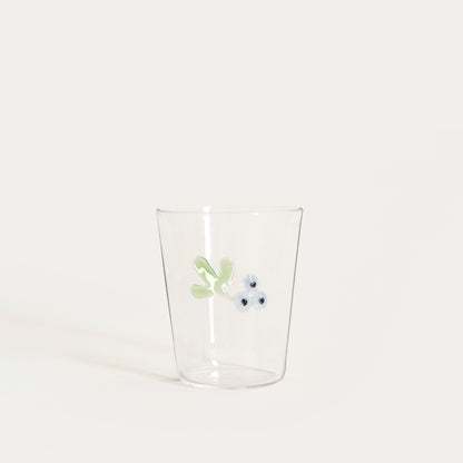 CEPILLO Glass Mug with Blueberries 0.4L