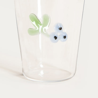 CEPILLO Glass Mug with Blueberries 0.4L