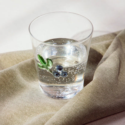CEPILLO Glass Mug with Blueberries 0.4L