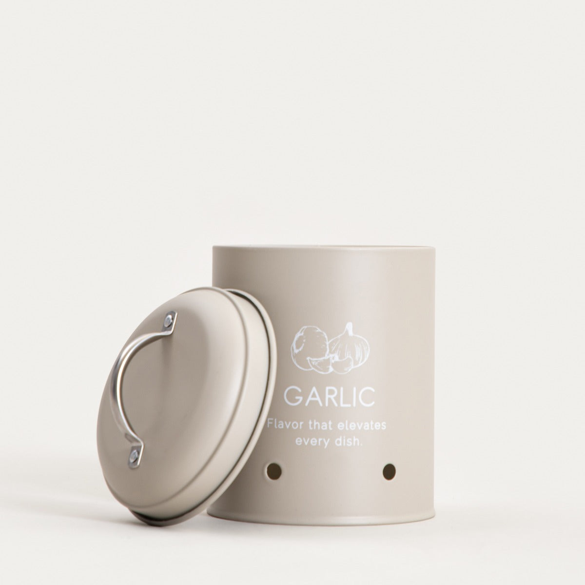 FLORA Metal Container for Garlic 11x17x11 cm