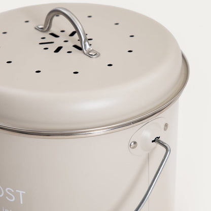 FLORA Compost Bin 21x22x21 cm Durable Metal Container