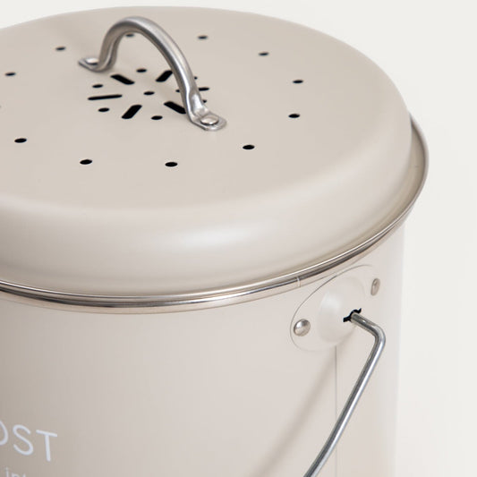 FLORA Compost Bin 21x22x21 cm Durable Metal Container
